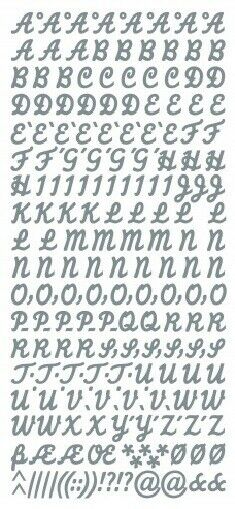 Alphabet & Numbers Peel Off Sticker Sheet Lower Case Letters Card Making Craft