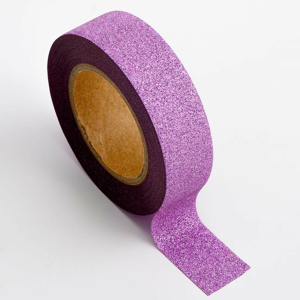 Glitter Washi Tape 15mm x10m Roll Self Adhesive Sticky Masking DIY Arts Crafts