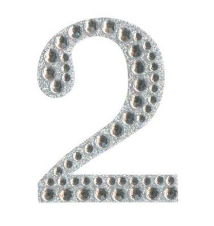 Diamante & Glitter Number Stickers Large 5cm Self Adhesive Art & Craft