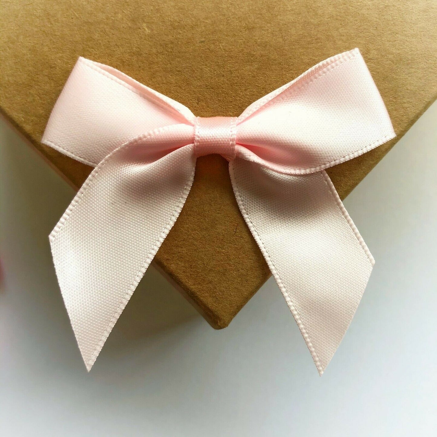 Pastel Satin 5cm Ribbon Bows Self Adhesive Pre-Tied Card Making Craft Gift Wrap