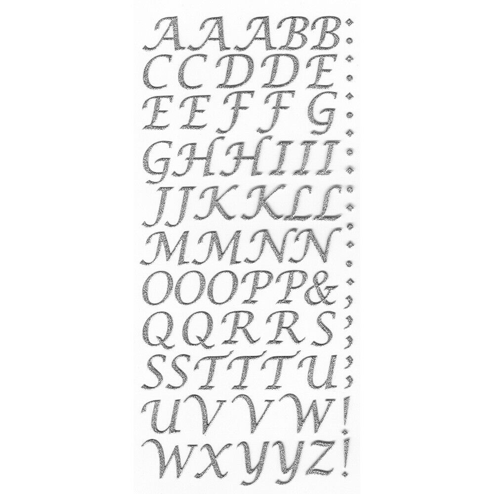 Self Adhesive Stick On Glitter Alphabet Letter Stickers Card Making Art & Craft