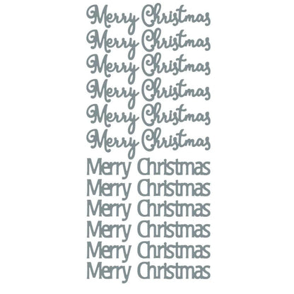 Merry Christmas Mirror Peel Off Sticker Sheet For Card Making Scrapbook Craft