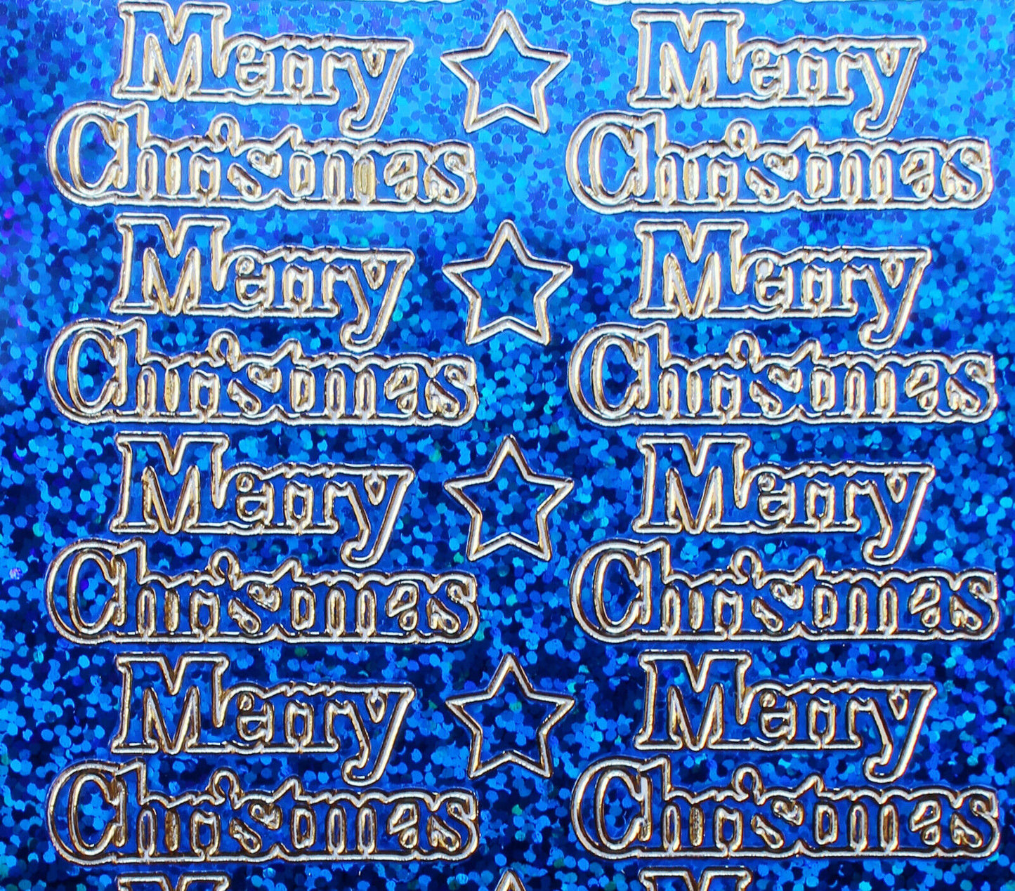 Diamond Sparkle Merry Christmas Peel Off Sticker Sheet Card Making Art & Craft