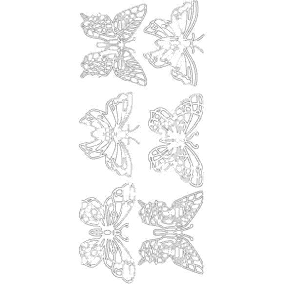 Large Butterfly Peel Off Sticker Sheet For Card Making Craft Choice Of Colours