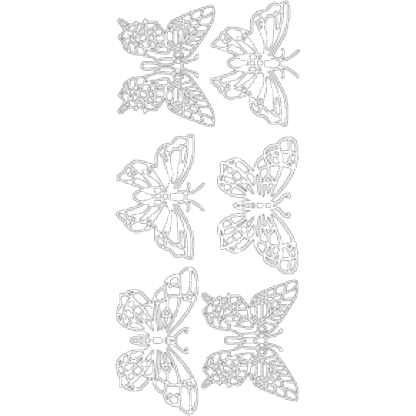 Large Butterfly Peel Off Sticker Sheet For Card Making Craft Choice Of Colours