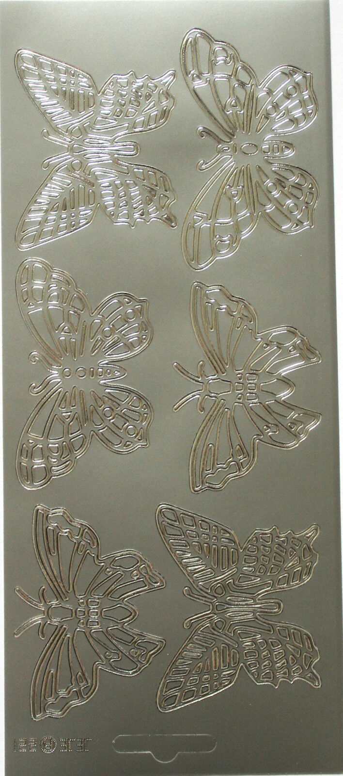 Large Butterfly Peel Off Sticker Sheet For Card Making Craft Choice Of Colours