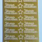 Merry Christmas Peel Off Sticker Sheet 24 Greetings & 12 Stars Card Making Craft