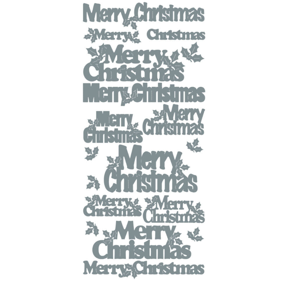 Large Merry Christmas Greeting Peel Off Sticker Sheet For Card Making Art Craft