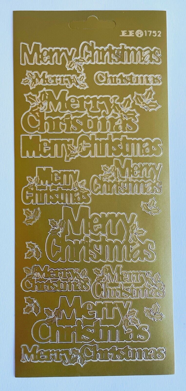 Large Merry Christmas Greeting Peel Off Sticker Sheet For Card Making Art Craft