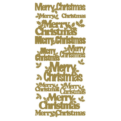 Large Merry Christmas Greeting Peel Off Sticker Sheet For Card Making Art Craft