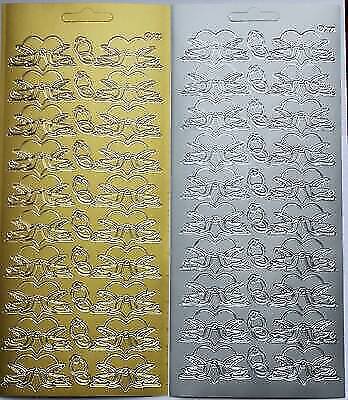 Heart & Doves Wedding Peel Off Sticker Sheet For Card Making & Scrapbook Craft