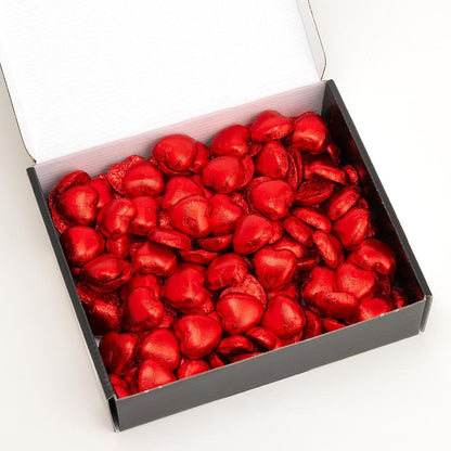 Chocolate Wedding Favours Belgian Chocolate Red Foil Wrapped Heart Chocolates Gift Box Chocolates Without Gift Wrap