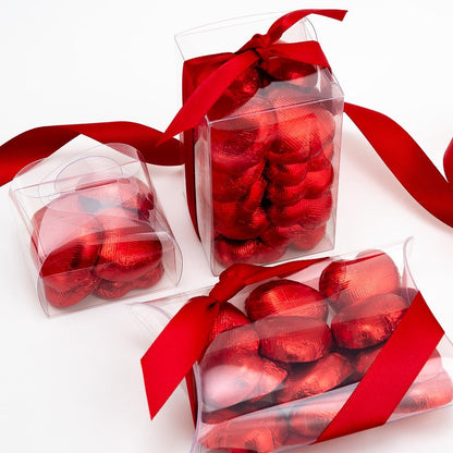 Chocolate Wedding Favours Belgian Chocolate Red Foil Wrapped Heart Chocolates Gift Box Chocolates Without Gift Wrap